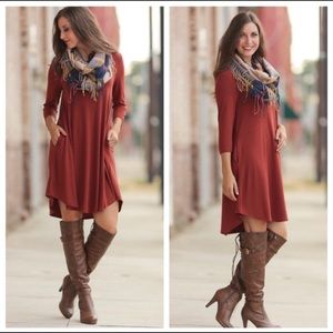 Rust colored tunic! With Pockets! NWT